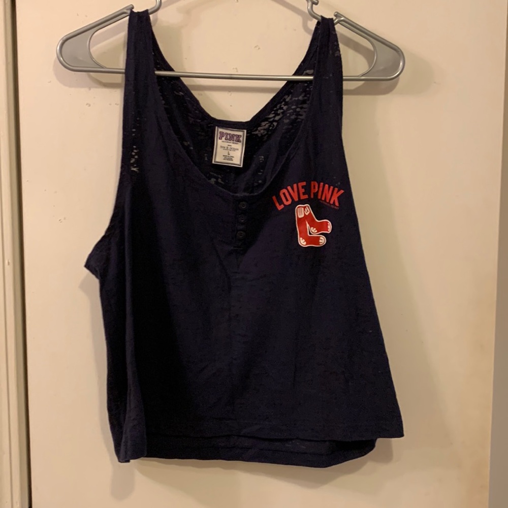 Pink Red Sox crop top